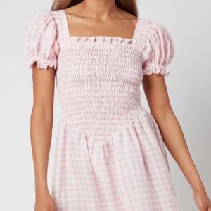 Sleeper Women's Belle Linen Dress - Pink & White